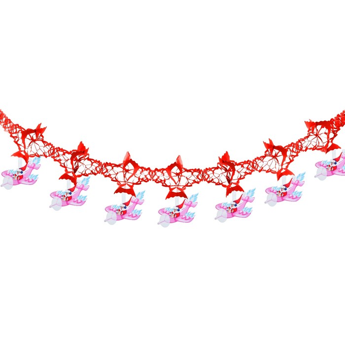 Гирлянда новогодняя "Дед Мороз на самолете"