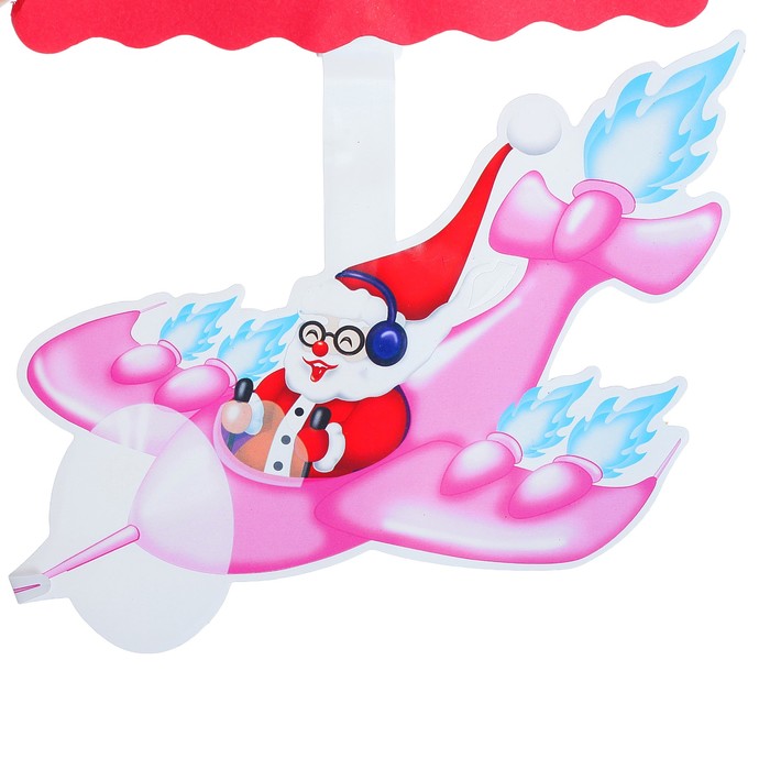 Гирлянда новогодняя "Дед Мороз на самолете"