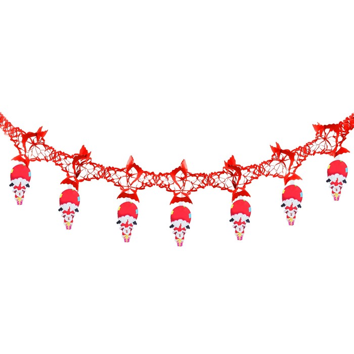 Гирлянда новогодняя "Дед Мороз на шаре"