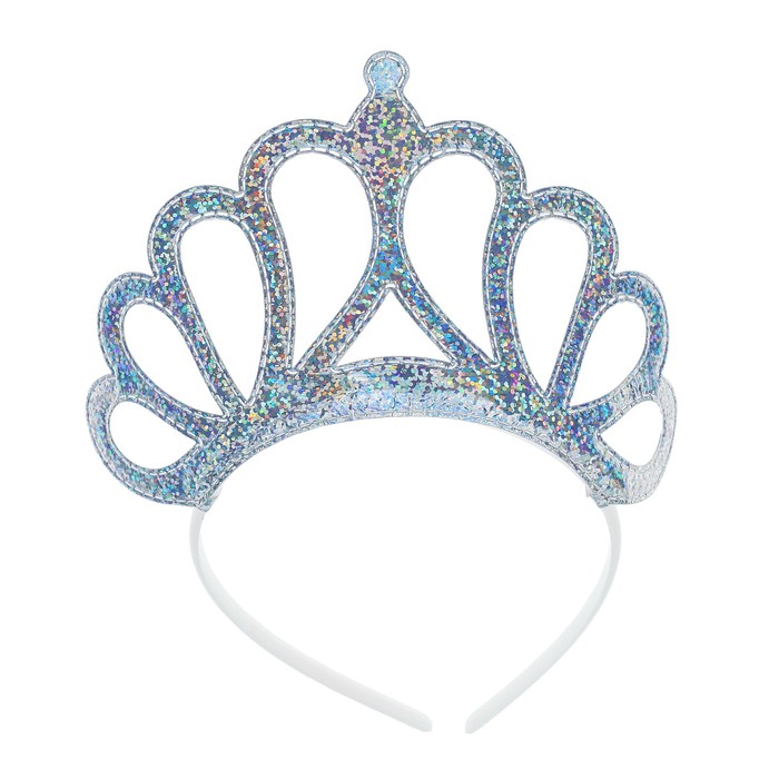 Карнавальная корона "Принцесса" на ободке, цвет серебро