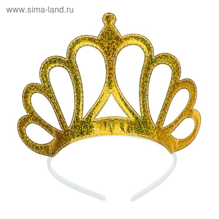Карнавальная корона «Принцесса», на ободке, цвет золотой