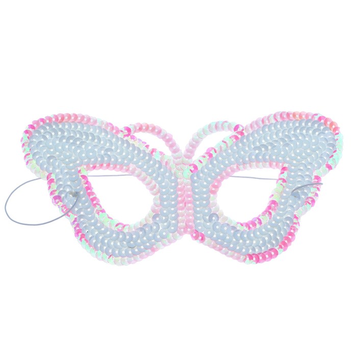 Карнавальная маска «Радужная бабочка», с пайетками