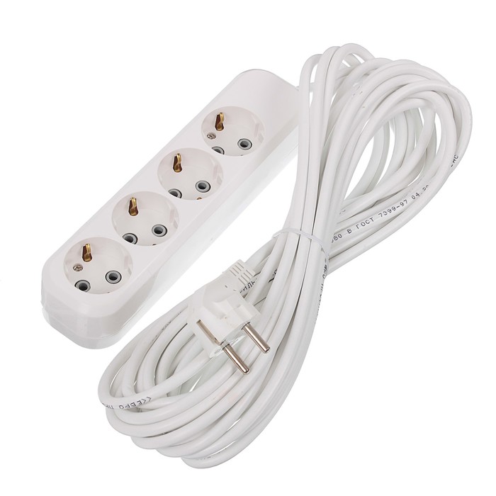 Удлинитель RUKA, 4 розетки, 10 м, 16 А, с з/к, 32.74.423.0410,