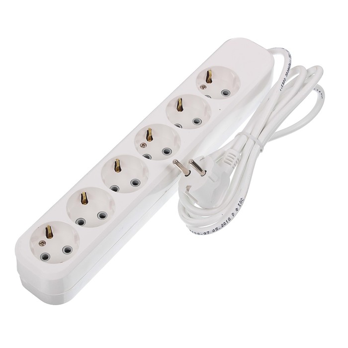 Удлинитель RUKA, 6 розеток, 2 м, 16 А, с з/к, 32.74.623.0402,