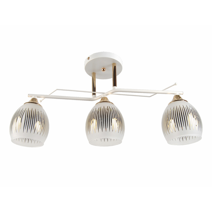 Люстра "Каскад" 3x60Вт E14 белый-золото