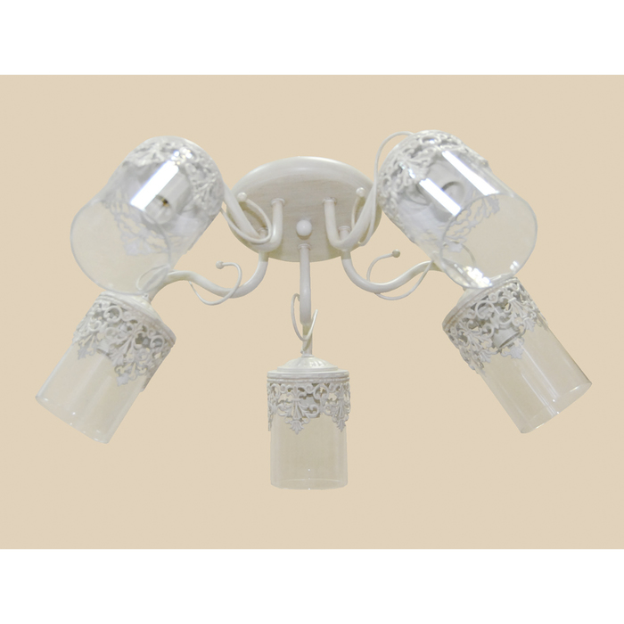 Люстра "Каскад" 5x60Вт E14 бежевый