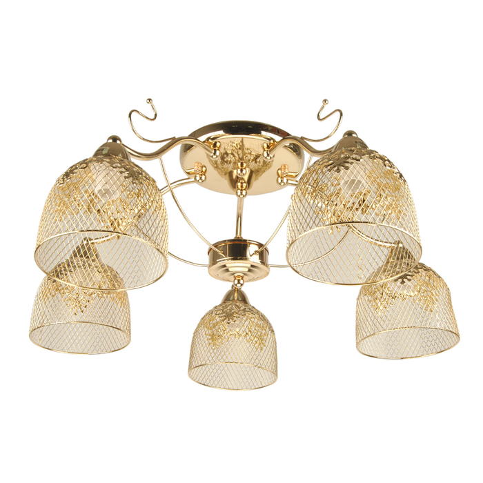 Люстра "Каскад" 5x60Вт E14 золото