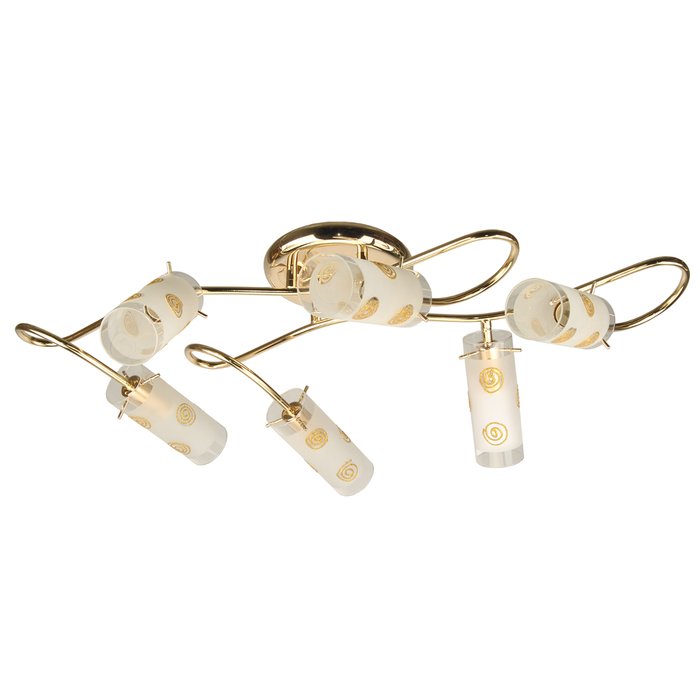 Люстра "Каскад" 6x60Вт E14 золото