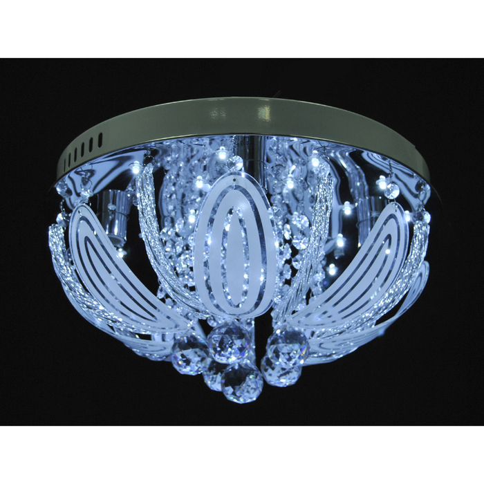 Люстра без пульта ДУ "Галактика" 4x60Вт E14 хром d.40см.