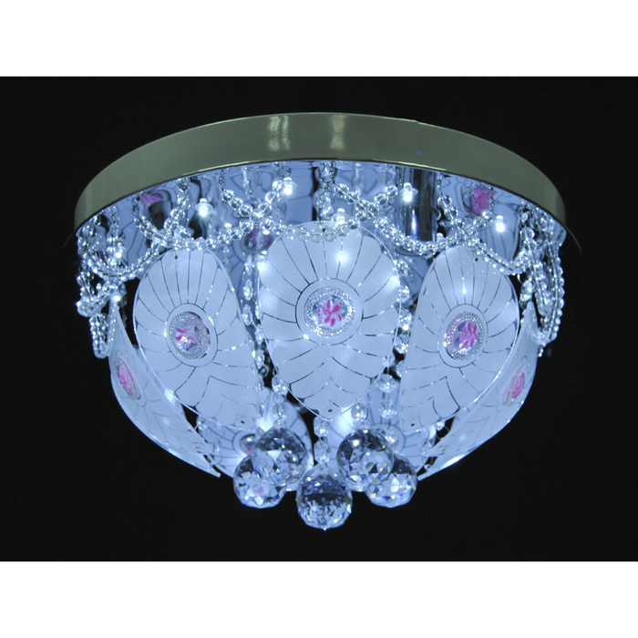 Люстра без пульта ДУ "Галактика" 4x60Вт E14 хром d.40см.