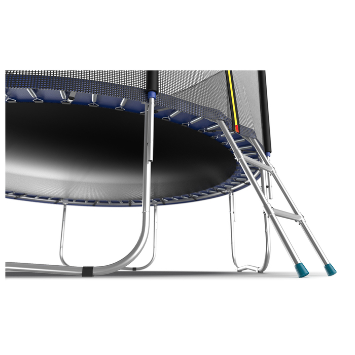 Батут с внешней сеткой и лестницей EVO JUMP External, диаметр 12ft (синий)