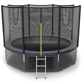 

Батут EVO JUMP External 12 ft, d=366 см, с внешней защитной сеткой и лестницей + нижняя сеть, синий