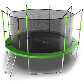 

Батут EVO JUMP Internal 12 ft, d=366 см, с внутренней защитной сеткой и лестницей, зелёный
