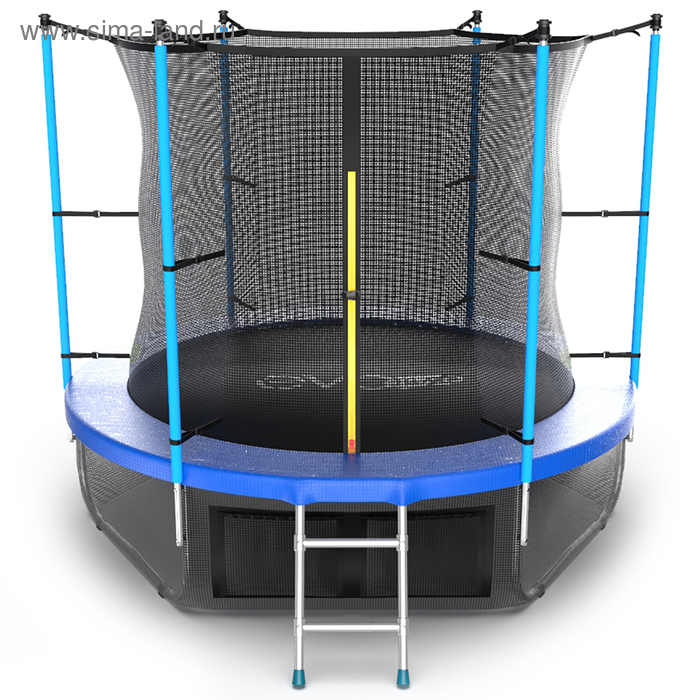 

Батут EVO JUMP Internal 8 ft, d=244 см, с внутренней защитной сеткой и лестницей + нижняя сеть, синий