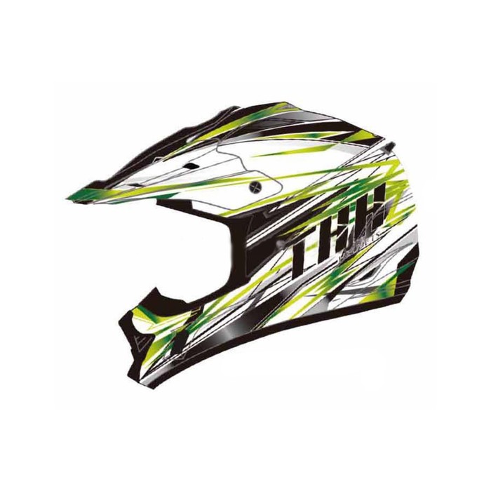Шлем "THH" TX-12 #14 бело-салатовый, размер M