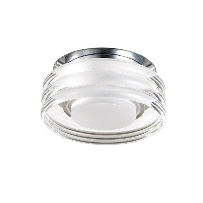 Встраиваемый светильник светодиодный Novotech, 3 Вт, 220 В, 60x60 мм, d=60 мм, цвет хром