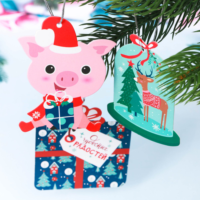 Набор подвесок на ёлку "Чудесных радостей", 3 шт.