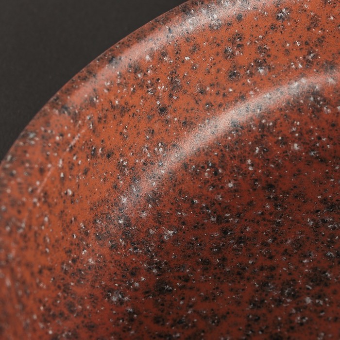 Сковорода 24х5,5 см "Скат. Индукция", стеклянная крышка, цвет коричневый