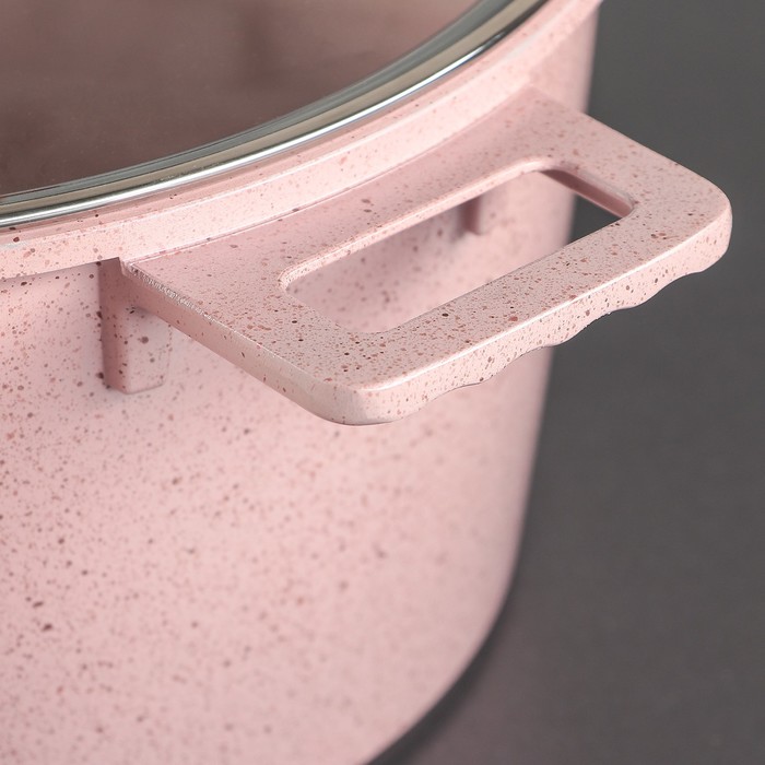 Набор посуды "Пинк", 4 предмета: кастрюли 8/6 л, сковорода 30х4,5 см, ковш 2 л 18х9,5 см, набор приборов 6 шт