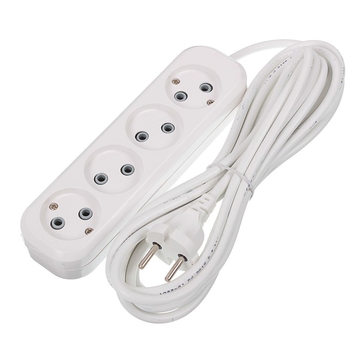 Удлинитель RUKA, 4 розетки, 5 м, 10 А, без з/к, 32.74.420.0405,