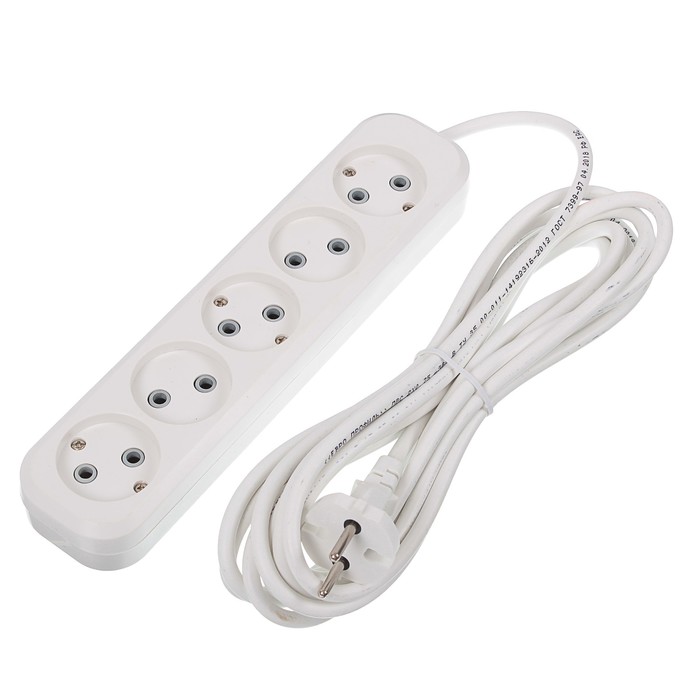 Удлинитель RUKA, 5 розеток, 5 м, 10 А, без з/к, 32.74.520.0405,