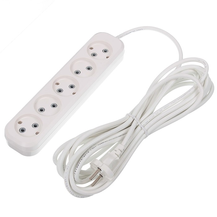 Удлинитель RUKA, 5 розеток, 7 м, 10 А, без з/к, 32.74.520.0407,