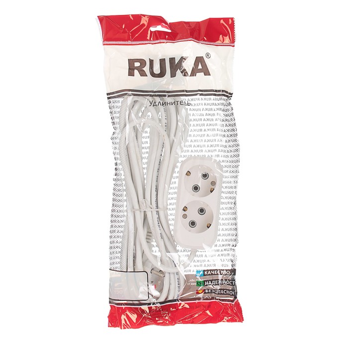 Удлинитель RUKA, 2 розетки, 7 м, 16 А, с з/к, 32.74.223.0407,