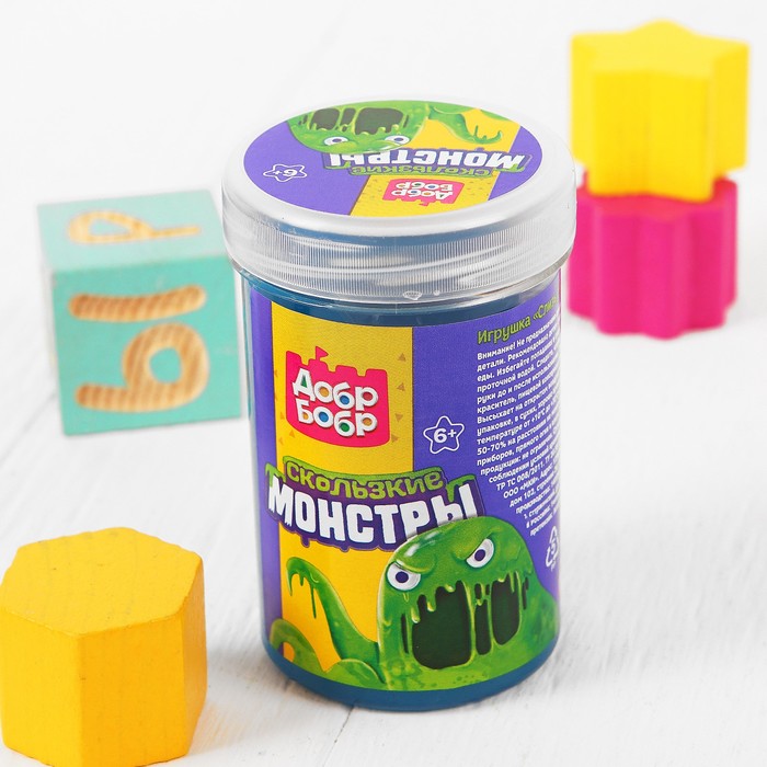 Слизь для рук с игрушкой, 200 мл, синяя