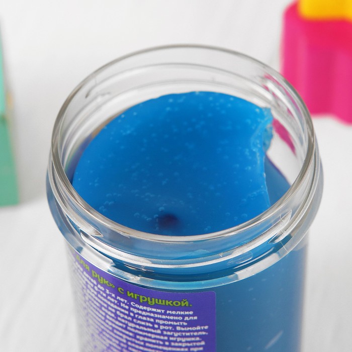 Слизь для рук с игрушкой, 200 мл, синяя