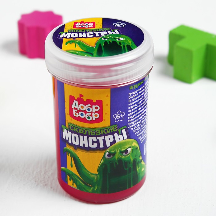 Слизь для рук с игрушкой, 200 мл, розовая