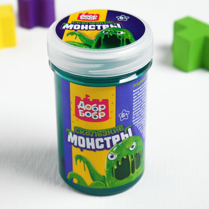 Слизь для рук с игрушкой, 200 мл, зелёная
