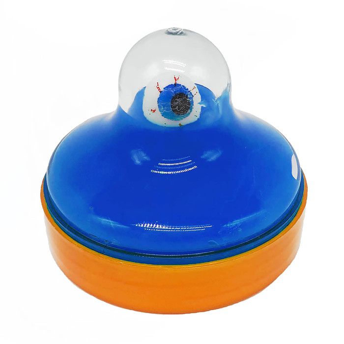 Слизь с игрушкой "Монстр" с глазом, синий флюр, 150 мл