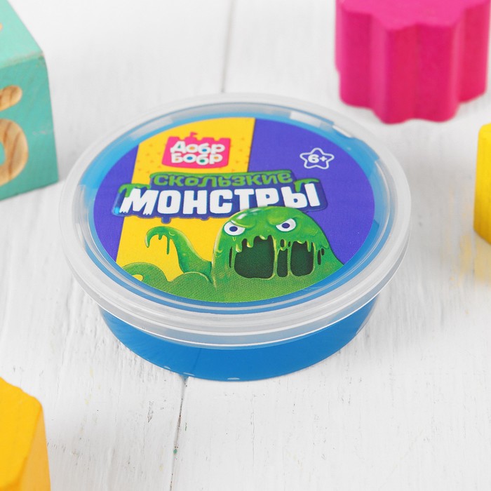 Слизь для рук с игрушкой, 80 мл, голубая