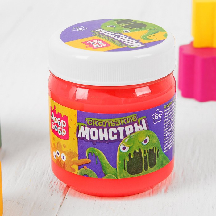Слизь для рук с игрушкой, 170 мл, ярко-красная