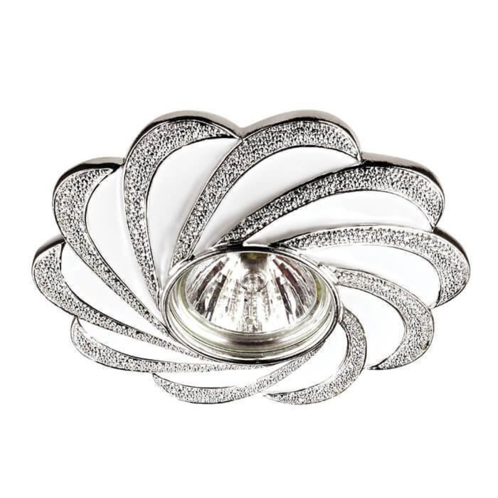 Встраиваемый светильник Novotech, 50 Вт, GX5,3, 12 В, 65x65 мм, d=65 мм, белый