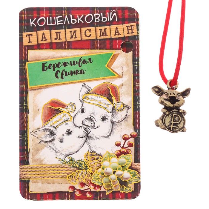 Кошельковый талисман "Бережливая свинка"