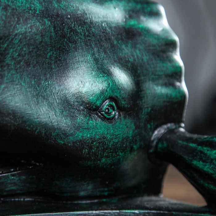 Держатель для книг "Кит", 40 см, зелёный мрамор