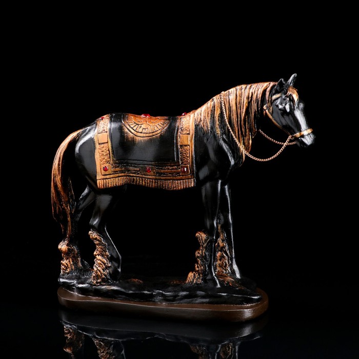 Сувенир "Конь вороной" 27 см, чёрная