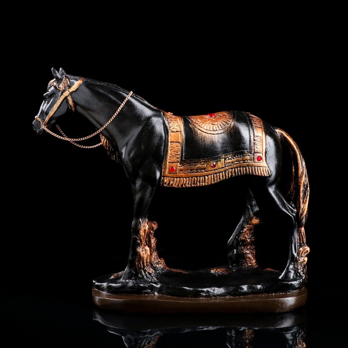 Сувенир "Конь вороной" 27 см, чёрная