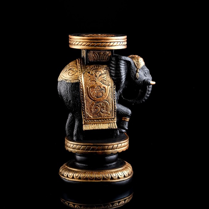 фото Подставка декоративная "слон индийский", золотистая, 34 см premium gips