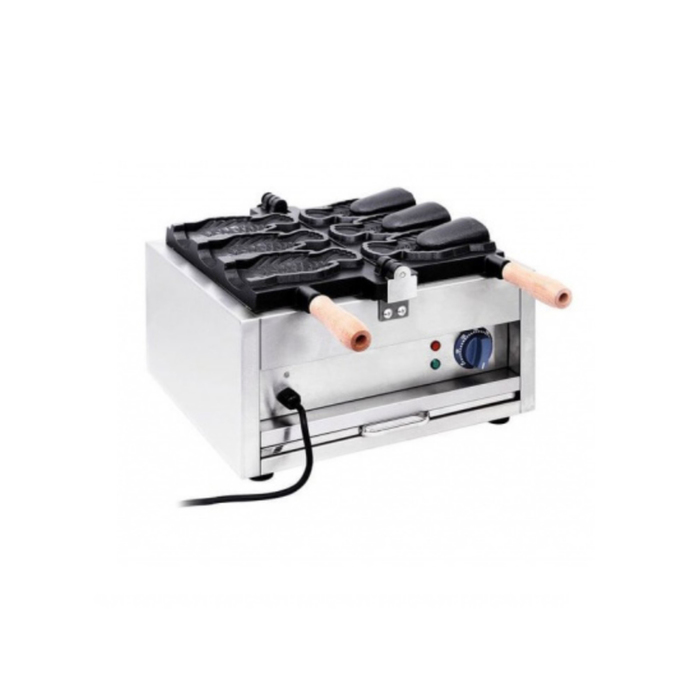 Вафельница тайяки Gastrorag FCC-3, для полых внутри вафель в форме рыбок (3 шт,170х90х40 мм)