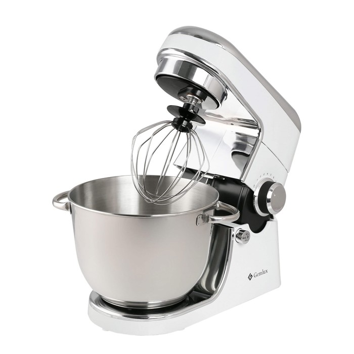 Миксер Gemlux GL-SM-88CR, планетарный, 12 скоростей, 4.5 л, 3 мешалки, 25-220 об/мин