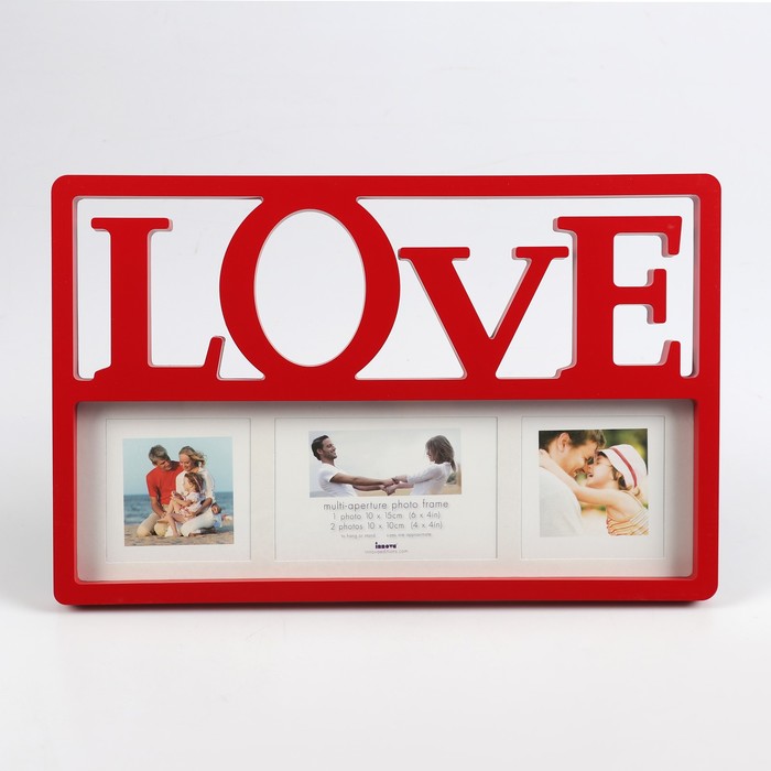 Фоторамка на 3 фото 10х15, 2х10х10 см Innova PI01920 "Maggiore X Multi" красная