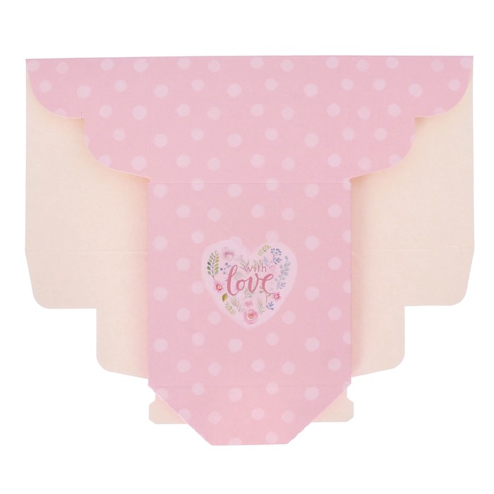 Коробка из картона «С любовью», 12 х 8 х 12 см