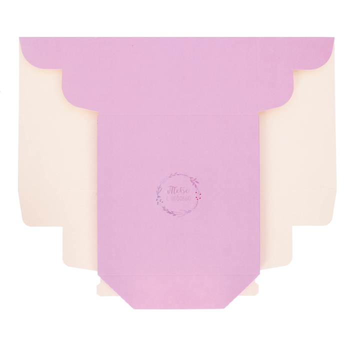 Коробка из картона «Лавандовый бриз», 17 х 9 х 17 см