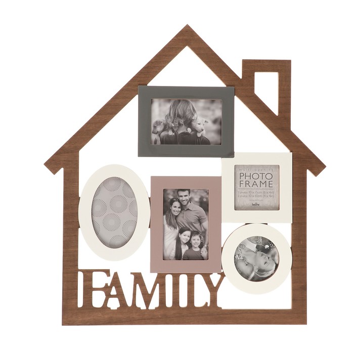 Фоторамка на 5 фото 3х10х15, 2х10х10 см Innova PI06405 "Madeira Family "Home"