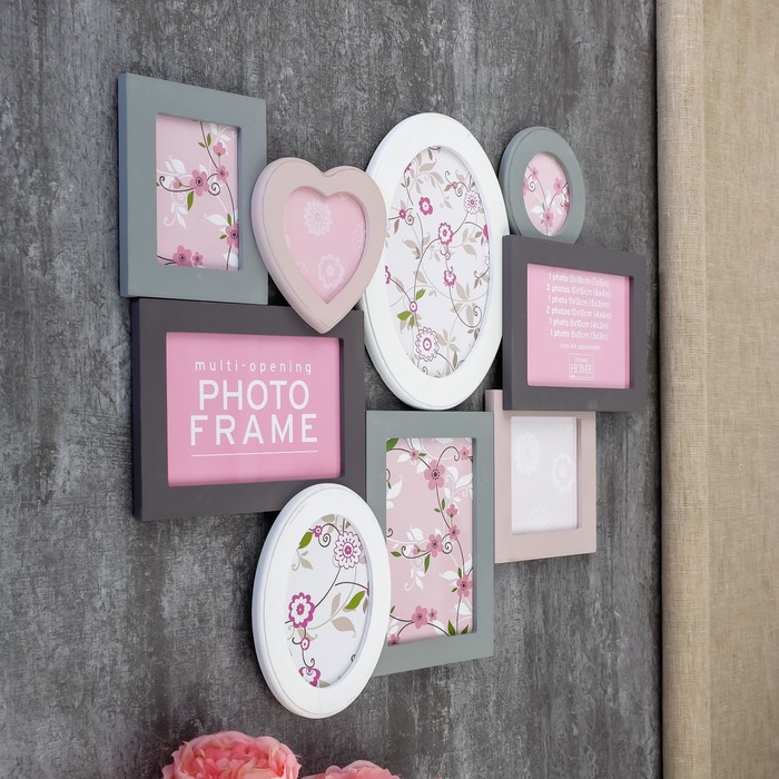 Фоторамка на 9 фото 13х18, 3х10х15, 9х13, 2х10х10, 8х10, 8х8 см Innova PI03437 "Madeira