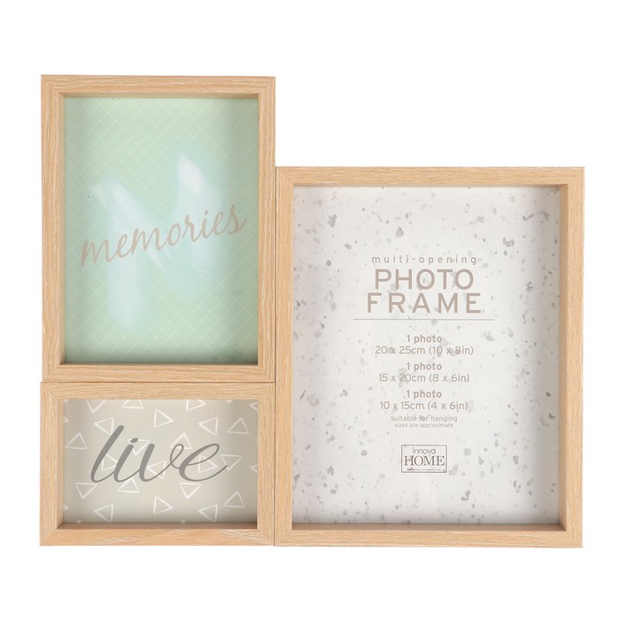 Фоторамка на 3 фото 10х15, 15х20, 20х25 см Innova PI08391 "Modena" бежевая