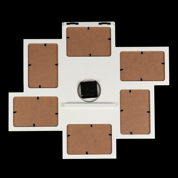 Фоторамка-часы на 6 фото Innova W07368 "Белая" 46x54 см