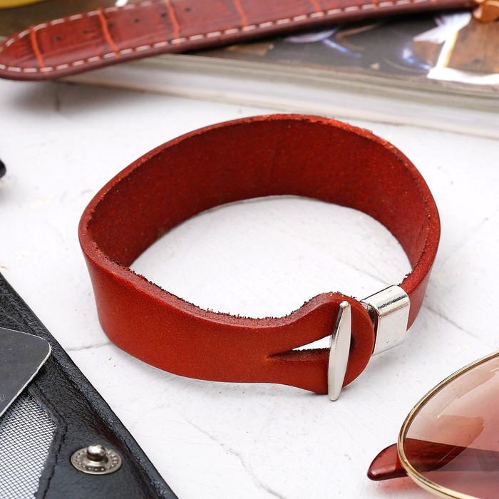 Браслет мужской "Викинг" выпуклый, цвет коричневый